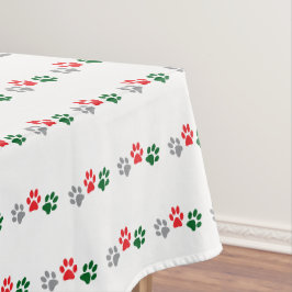 Weihnachts-Pfoten Tischdecke