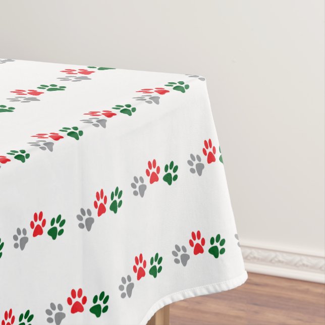 Weihnachts-Pfoten Tischdecke (Beispiel)