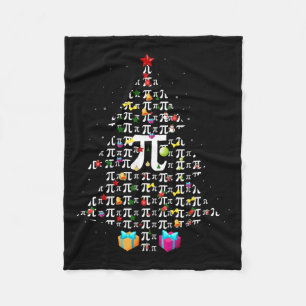 Weihnachts-Pi Lustige Mathematik Pi Tag Weihnachts Fleecedecke
