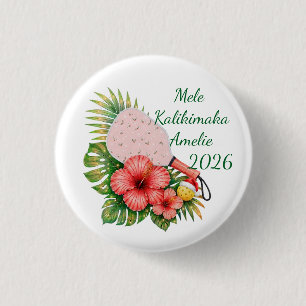 Weihnachts-Pickleball mit individuellem Namen und  Button