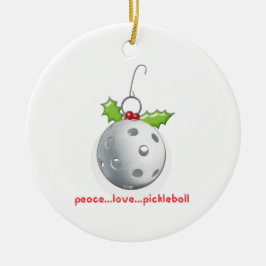 Weihnachts-Pickleball-Ornament Keramik Ornament
