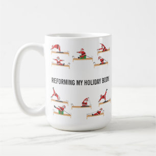 Weihnachts-Pilates-Reformer Santa Kaffeetasse
