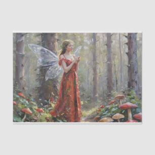 Weihnachts-Pilz-Feendekoupage Seidenpapier