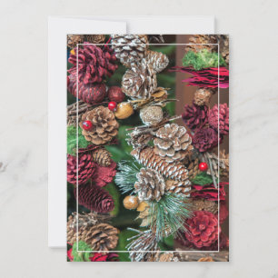Weihnachts-Pinecone-Dekorationen Feiertagskarte