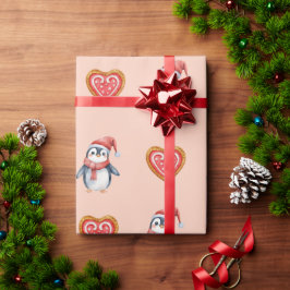 Weihnachts-Pinguin-Geschenkverpackungspapier Geschenkpapier