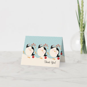Weihnachts-Pinguine Dankeschön Dankeskarte