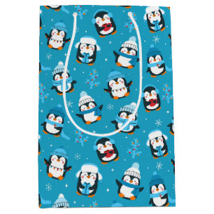 Weihnachts-Pinguine Mittlere Geschenktüte