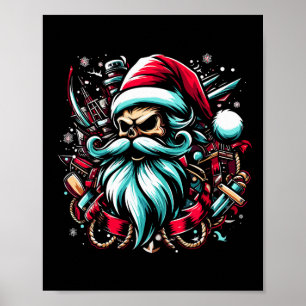 Weihnachts-Piraten-Kapitän-Boater-Boots-Kapitän Sa Poster