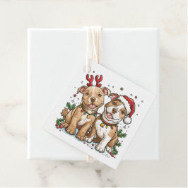 Weihnachts-Pit Bull-Hunde Geschenkanhänger