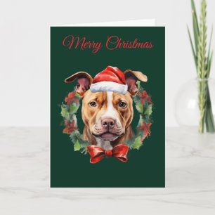 Weihnachts-Pitbull Feiertagskarte