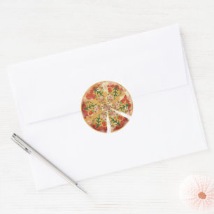 Weihnachts-Pizza-Aufkleber Runder Aufkleber
