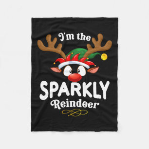 Weihnachts-Pjs Funkelnd Weihnachtsrentierspiele Fleecedecke