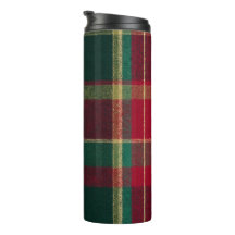 Weihnachts-Plaid Grün Rot Gold
