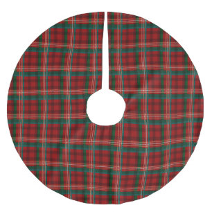 Weihnachts-Plaid rot Türkis Tartan traditionell Polyester Weihnachtsbaumdecke