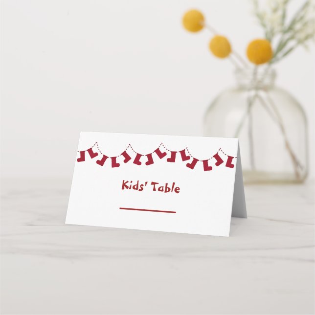Weihnachts-Platzkarten für Kinder Platzkarte (Vorderseite)