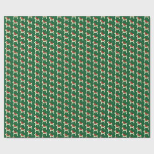 Weihnachts-Poinsettia Dala Horse Wrapping Paper Geschenkpapier