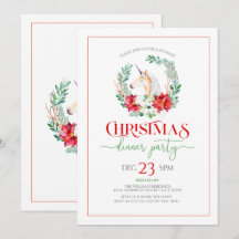 Weihnachts-Poinsettia & Einhorn-Kranz-Party laden