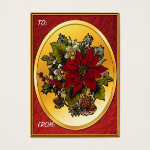 Weihnachts-Poinsettia-Geschenktasten