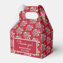 Weihnachts-Poinsettia-Hochzeitsgunstbox