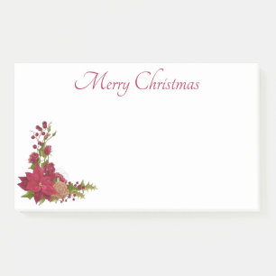 Weihnachts-Poinsettia Post-It-Notes Post-it Klebezettel