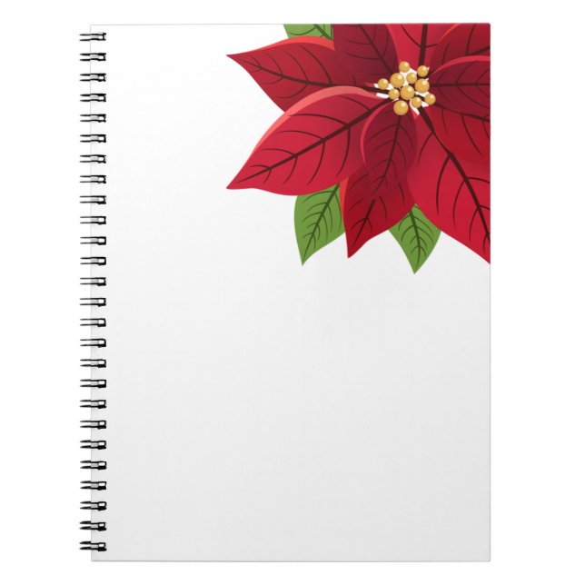 Weihnachts-Poinsettia Rezept Notizblock (Vorderseite)