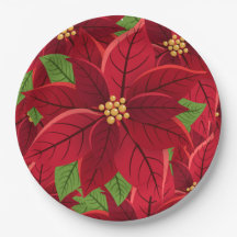 Weihnachts-Poinsettia-Teller