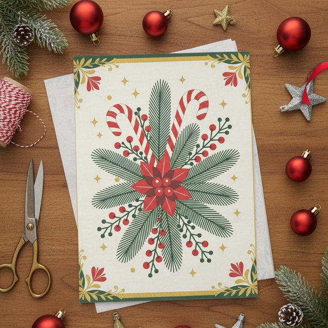 Weihnachts-Poinsettia und Candy Cane Holiday Seidenpapier (Von Creator hochgeladen)
