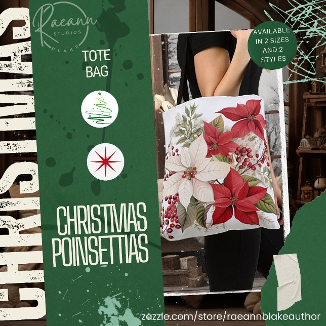 Weihnachts-Poinsettias Tote-Tasche Tasche (Von Creator hochgeladen)