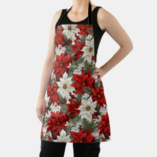 Weihnachts-Poinsettie – Florales Holiday-Design Schürze