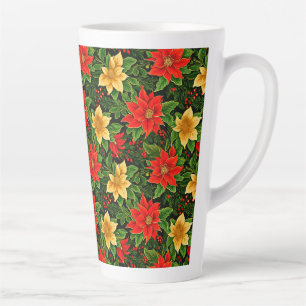 Weihnachts-Poinsettien-Blumenmuster-86755 Milchtasse