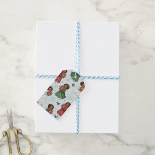 Weihnachts-Poinsettien-Engel Geschenkanhänger