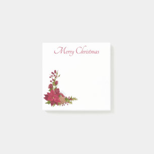 Weihnachts-Poinsettien-Post-It-Notizen Post-it Klebezettel