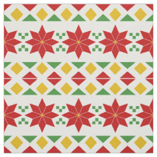 Weihnachts-Poinsettien-Stoff Stoff