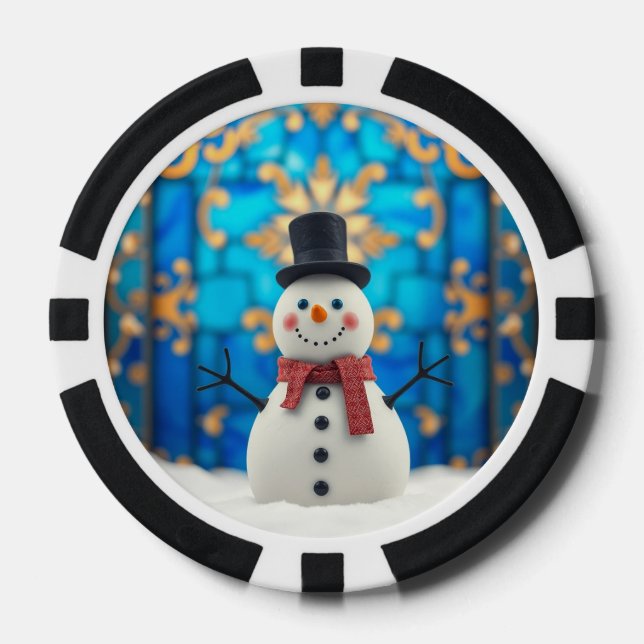Weihnachts-Poker-Night-Geschenk Pokerchips (Vorderseite)