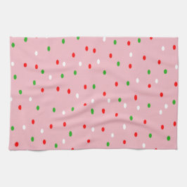 Weihnachts-Polka-Dots Geschirrtuch