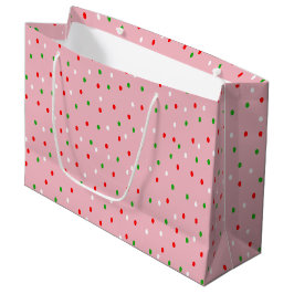 Weihnachts-Polka-Dots Große Geschenktüte
