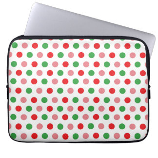 Weihnachts-Polka-Punkte Laptopschutzhülle