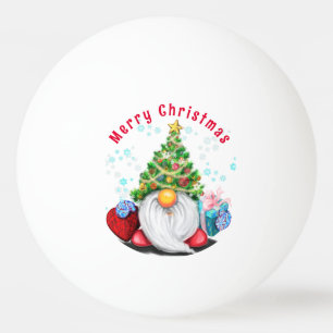Weihnachts Pong Ball Gnome mit Geschenken Tischtennisball