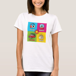 Weihnachts-Pop-Art-Hör-Zauber-Liefer-Brau T-Shirt