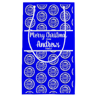 Weihnachts-Post auf blau individuell einstellbar Kleine Geschenktüte