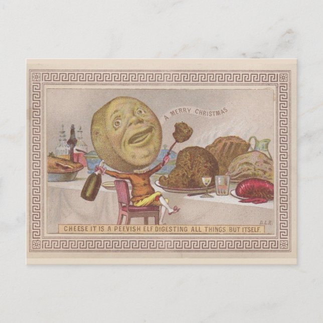 Weihnachts Postcard Peevish Käse Postkarte (Vorderseite)
