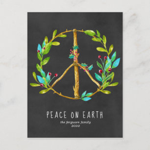 Weihnachts-Postkarte   Frieden auf Erden Einladungspostkarte