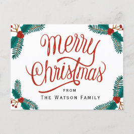 Weihnachts-Postkarte, Happy Holiday Card Einladungspostkarte