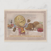Weihnachts-Postkarte mürrischer Käse