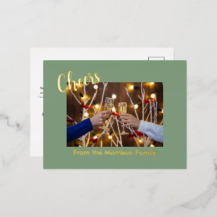 Weihnachts-Postkarte, Weihnachts-Folienkarte Folien Feiertagspostkarte