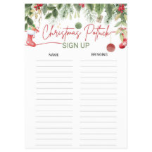 Weihnachts-Potluck-Anmeldeformular Weihnachts-Dinn