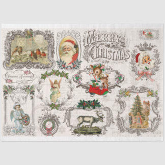 Weihnachts-Projektrahmen Vol. 1 Decoupage Seidenpapier
