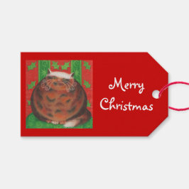 Weihnachts Pud Frohe Weihnachtsgeschenk Tags rot Geschenkanhänger