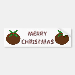 Weihnachts-Pudding-Autoaufkleber Autoaufkleber