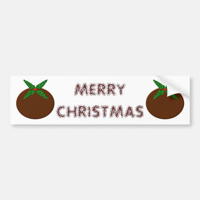 Weihnachts-Pudding-Autoaufkleber Autoaufkleber (Vorne)